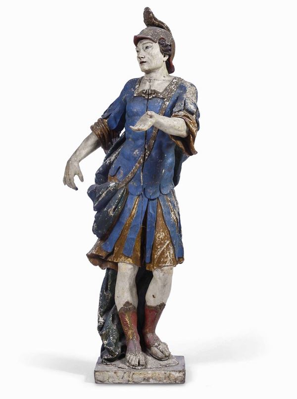 Centurione. Legno policromo. Arte barocca piemontese. XVII-XVIII secolo