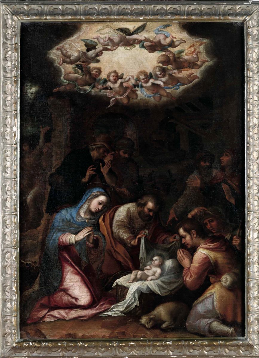Scuola Romana del XVII Secolo Adorazione dei Pastori