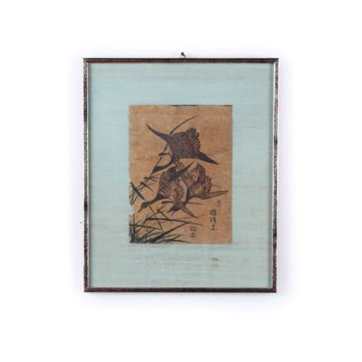 Utagawa Kunimitsu, Tre anatre (1858), xilografia su carta