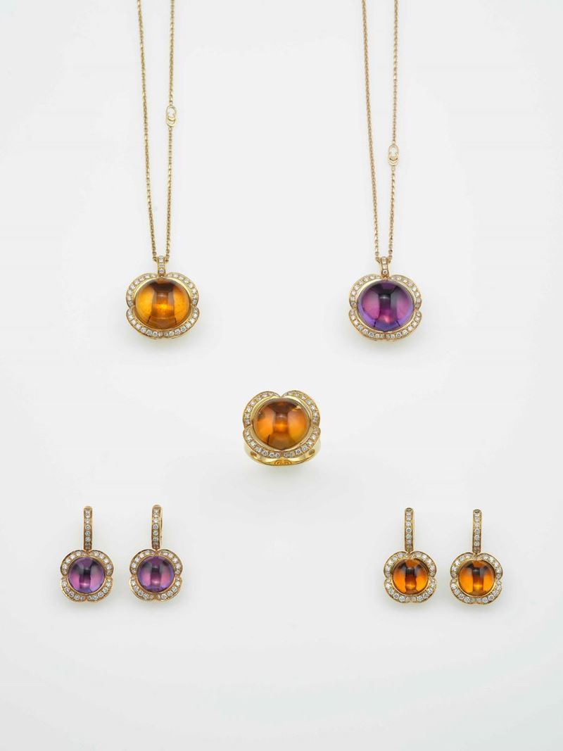 Group of three pairs of earrings, three pendents and two rings  - Auction Contemporary Jewels - An Italian brand story - Cambi Casa d'Aste