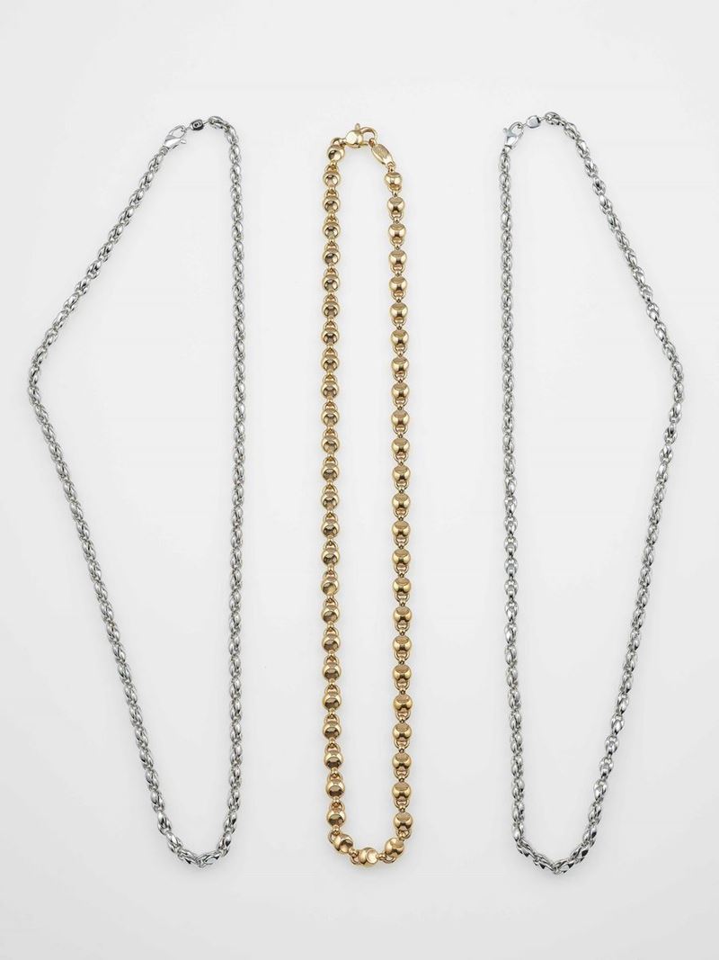 Group of four gold necklace  - Auction Contemporary Jewels - An Italian brand story - Cambi Casa d'Aste