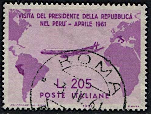 1961, Repubblica Italiana, "Gronchi rosa" usato (S. 921).