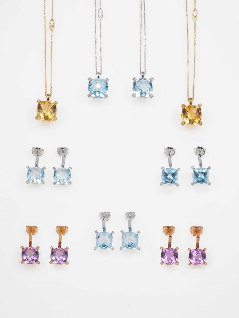 Group of five pairs of earrings and four pendents  - Auction Contemporary Jewels - Cambi Casa d'Aste