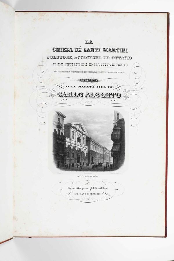 (Francesco Gonin) La Chiesa de’ Santi Martiri Solutore, Avventore ed Ottavio primi protettori della città di Torino. Torino, Speirani e Ferrero, 1844.