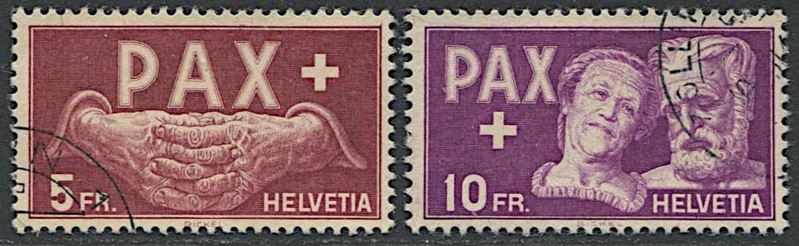 1945, Svizzera, “Pax”.  - Auction Philately - Cambi Casa d'Aste