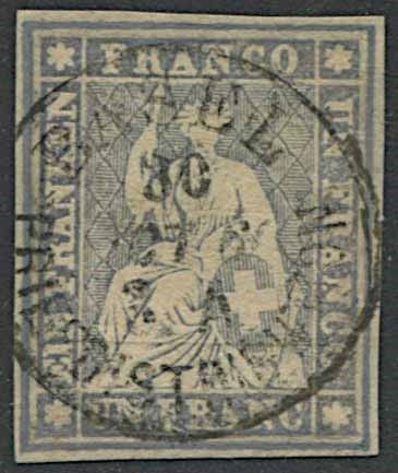 1854/1862, Svizzera, “Helvetia seduta”.  - Auction Philately - Cambi Casa d'Aste