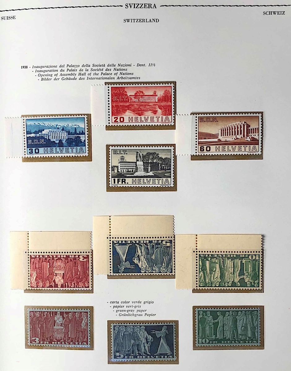 1854/1979, Svizzera, Avanzata Collezione Nuova dal 1909.