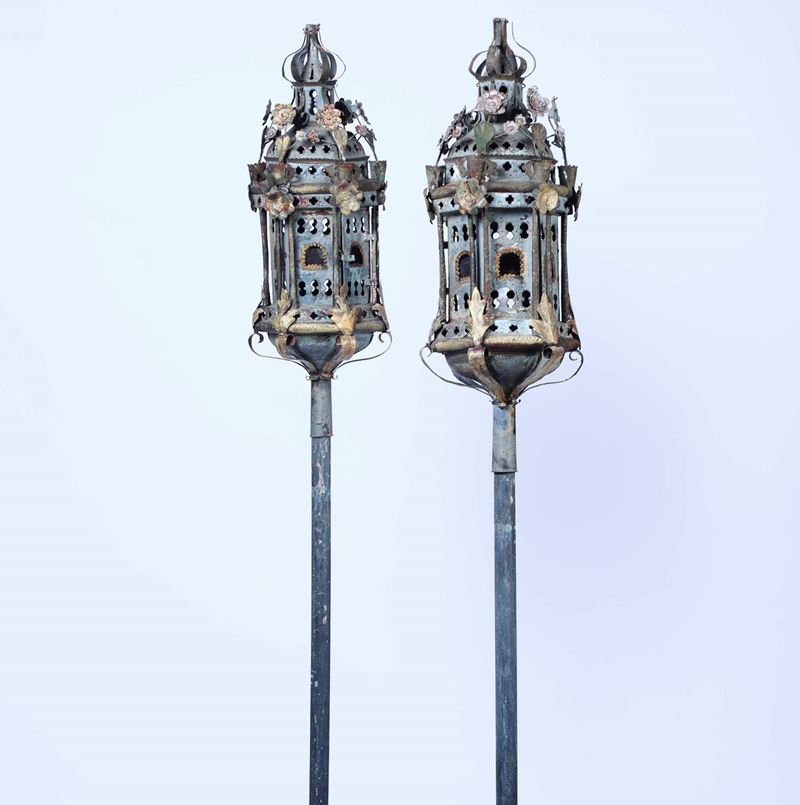 Coppia di lanterne. Veneto, XVIII-XIX secolo  - Asta Antiquariato Giugno | Cambi Time - Cambi Casa d'Aste
