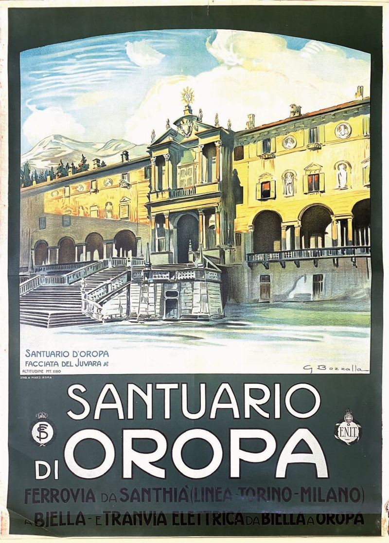 G. Bozzalla : Santuario di Oropa  - Auction Vintage Posters - Cambi Casa d'Aste