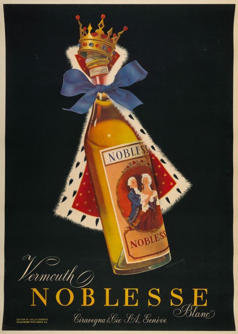 Herbert Leupin - Noblesse Vermouth Blanc  - Auction Vintage Posters - Cambi Casa d'Aste
