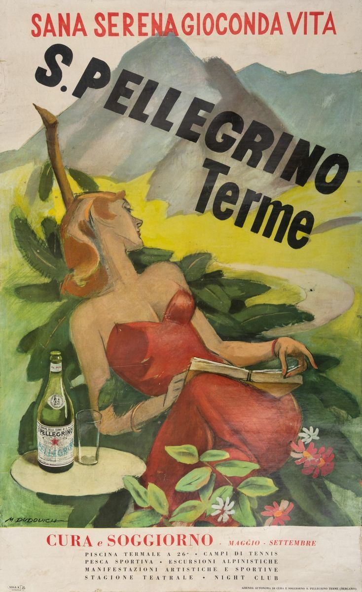 Marcello Dudovich : San Pellegrino Terme.  - Auction Vintage Posters - Cambi Casa d'Aste