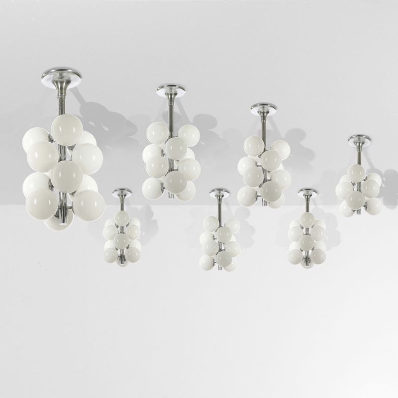 Sette lampadari.  - Auction Design Lab - Cambi Casa d'Aste