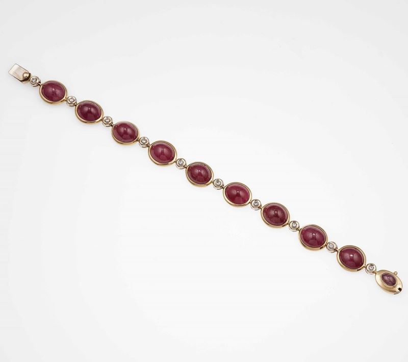 Ruby, diamond and gold bracelet  - Auction Jewels | Cambi Time - Cambi Casa d'Aste