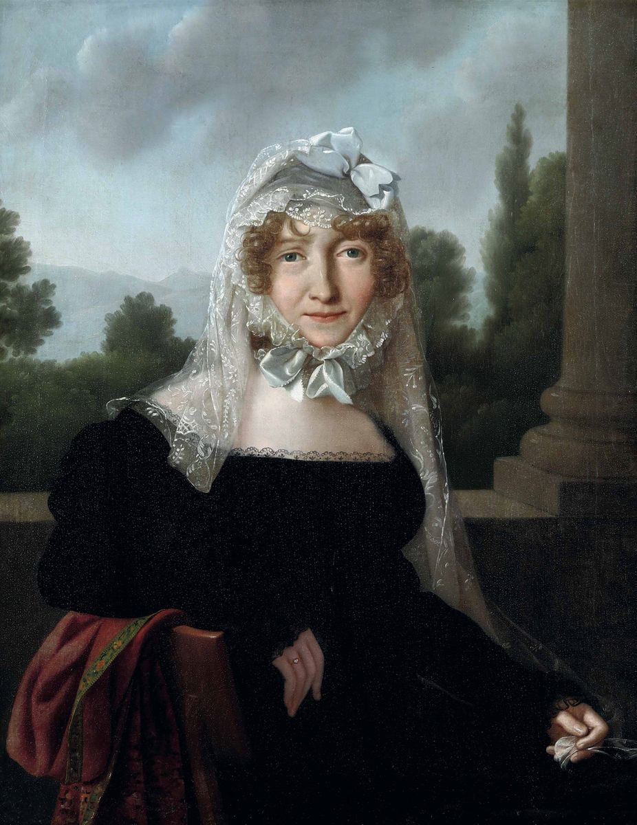 Scuola Neoclassica del XIX Secolo Ritratti di Coniugi
