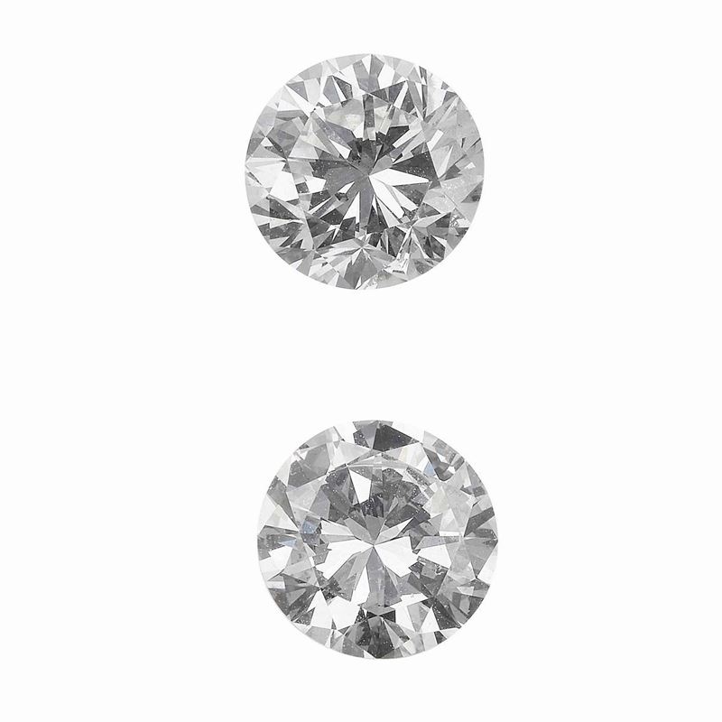 Two unmounted brilliant-cut diamonds  - Auction Fine and Coral Jewels - Cambi Casa d'Aste