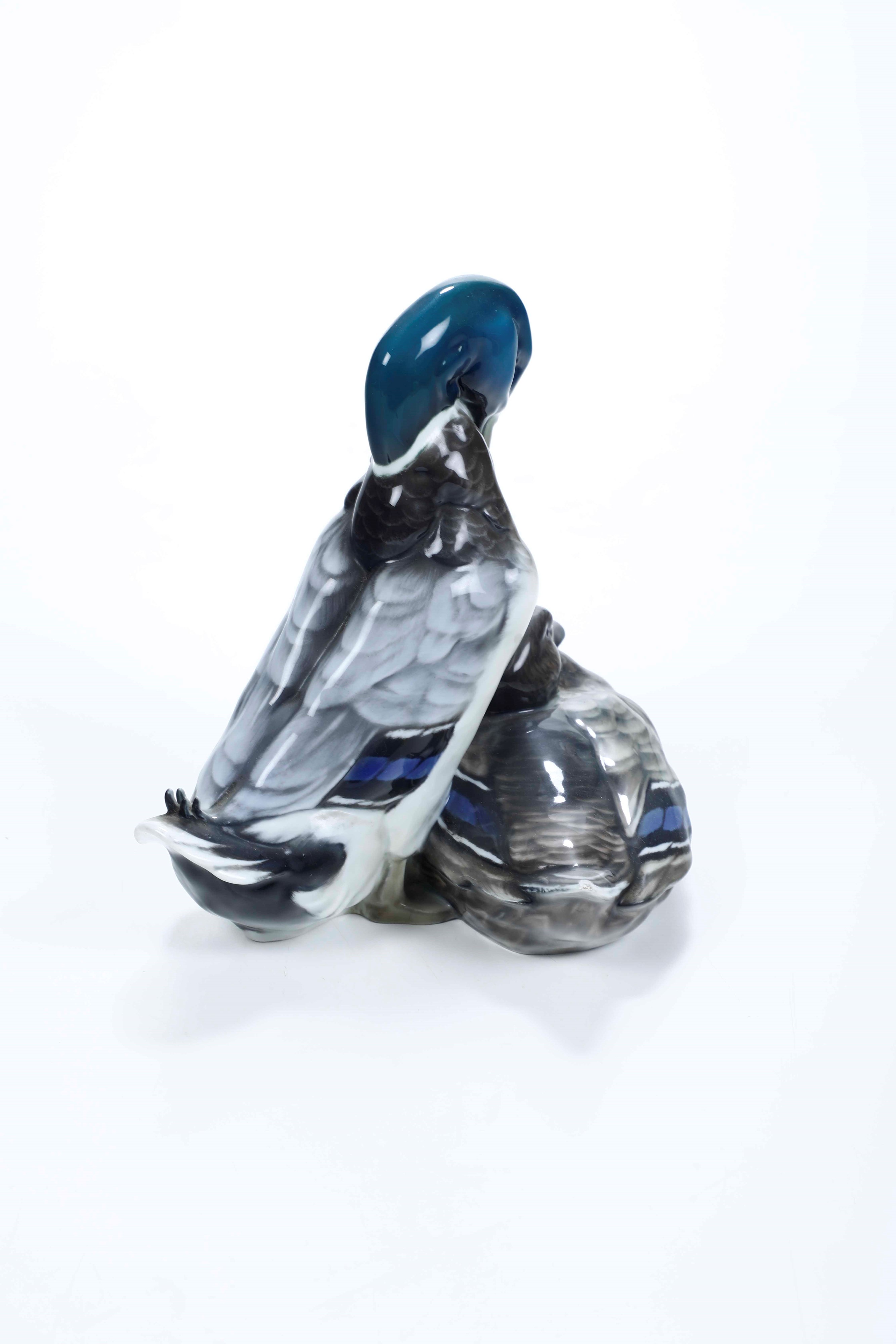 Gruppo con Anatre.germania, Manifattura Rosenthal, 1941.modello di Willy Zügel (München 1876 - Wo...