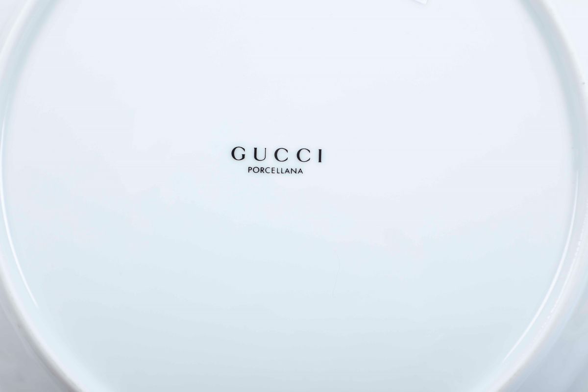 Sei Piatti "guccissimo"doccia, Manifattura Richard Ginori per Gucci, 1996 Circa