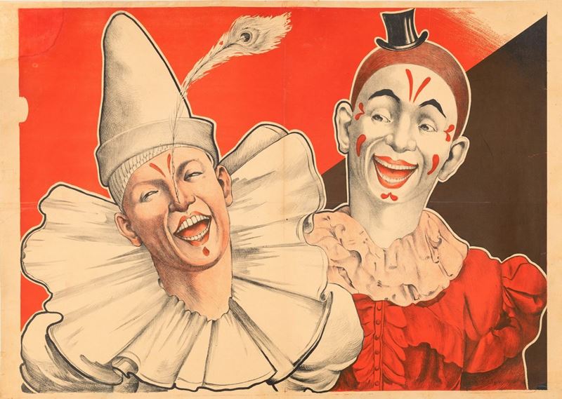 A.Reckziegel : Two clowns  - Auction Vintage Posters - Cambi Casa d'Aste
