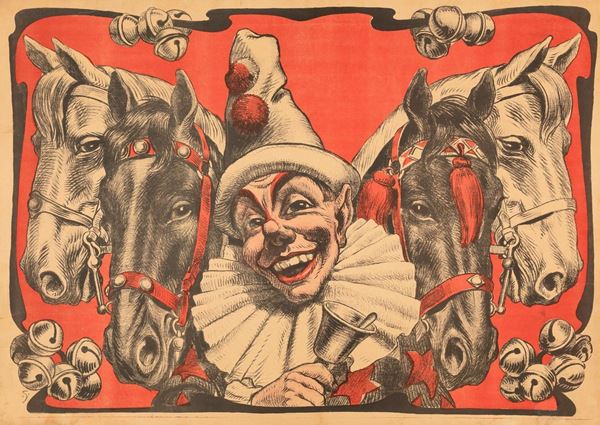 Sencig Pietro Antonio Circo equestre con pagliaccio