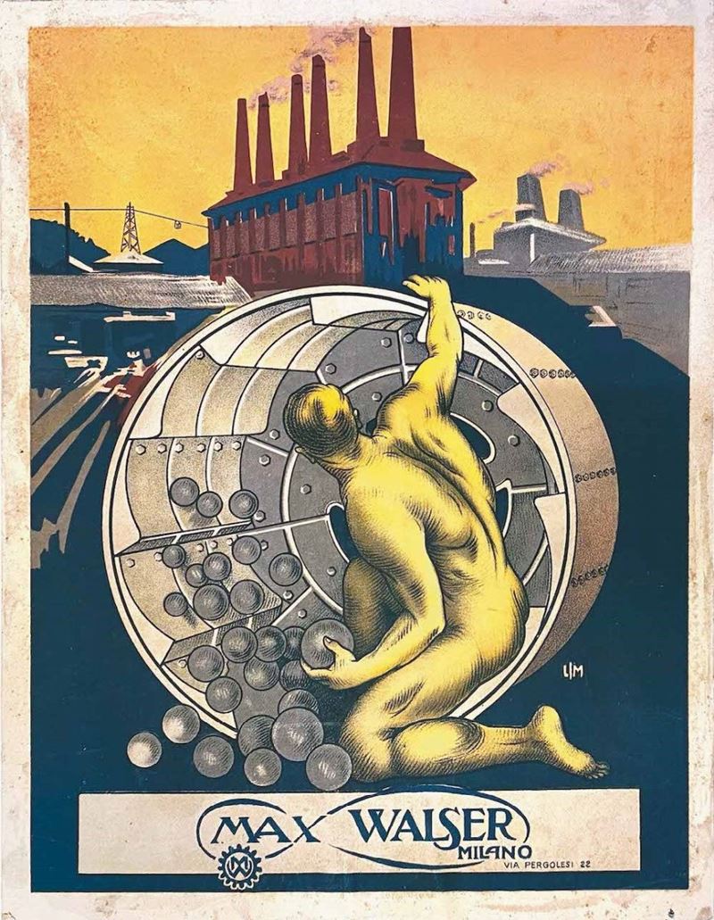 Leopoldo Metlicovitz : Max Walser Milano  - Auction Vintage Posters - Cambi Casa d'Aste