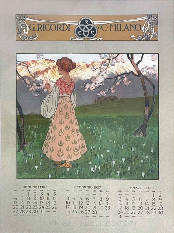 Calendario Ricordi 1907, Le Quattro Stagioni