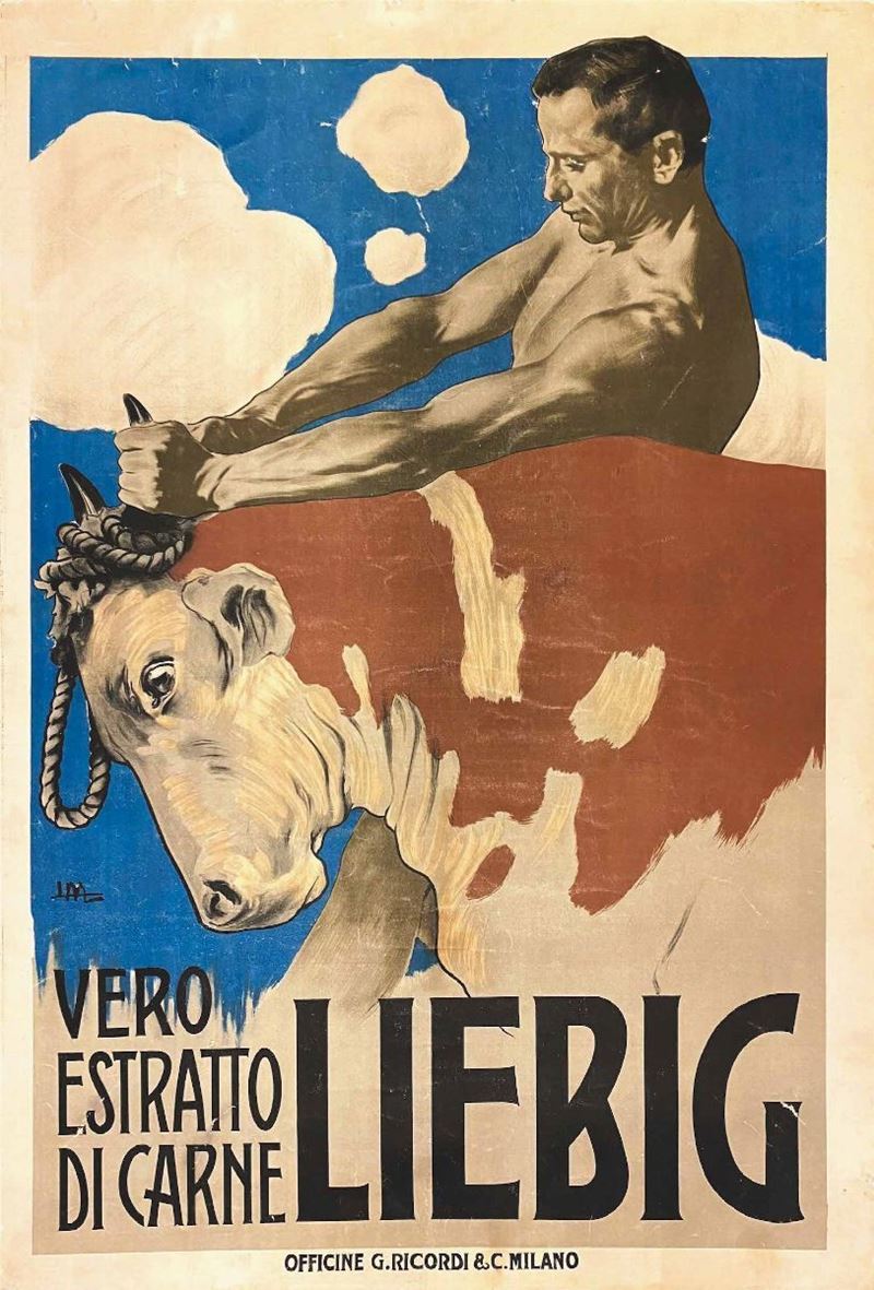 Leopoldo Metlicovitz : Vero Estratto Carne Liebig  - Auction Vintage Posters - Cambi Casa d'Aste