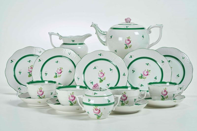 Servizio da tè Ungheria, Manifattura Herend, XX secolo  - Asta Arredo per la tavola | Cambi Time - I - Cambi Casa d'Aste