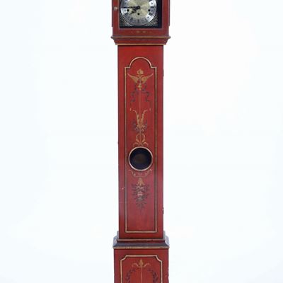 Orologio a Torre con Cassa in Legno Dipinto.
