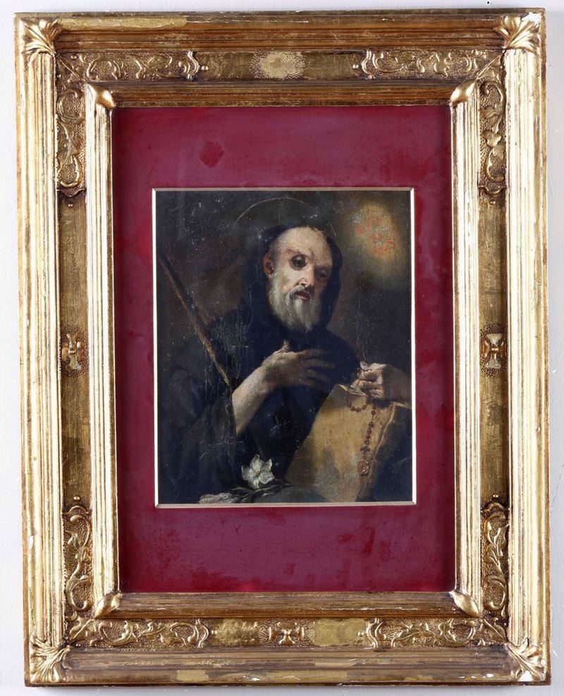 Scuola italiana del XVIII secolo Sant'Antonio da Padova  - olio su tavoletta - Auction Old Masters | Cambi Time - Cambi Casa d'Aste