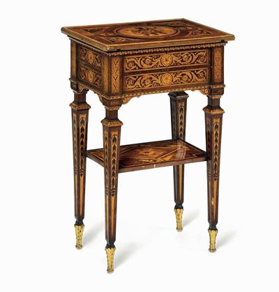 Importante Tavolo da Lavoro. Giuseppe Maggiolini, (1738 Parabiago – 1814 Parabiago), Lombardia, T...