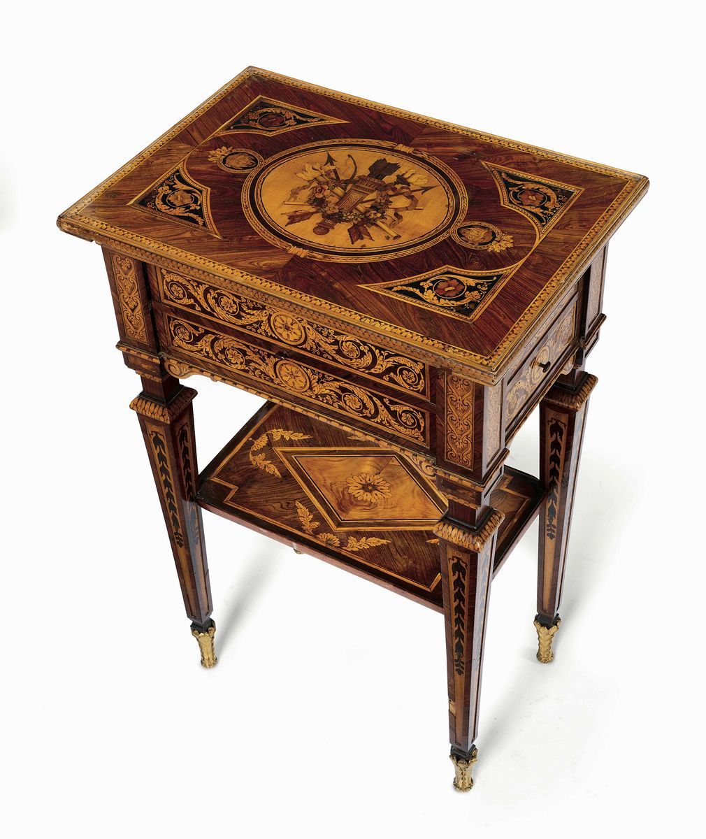 Importante Tavolo da Lavoro. Giuseppe Maggiolini, (1738 Parabiago – 1814 Parabiago), Lombardia, T...