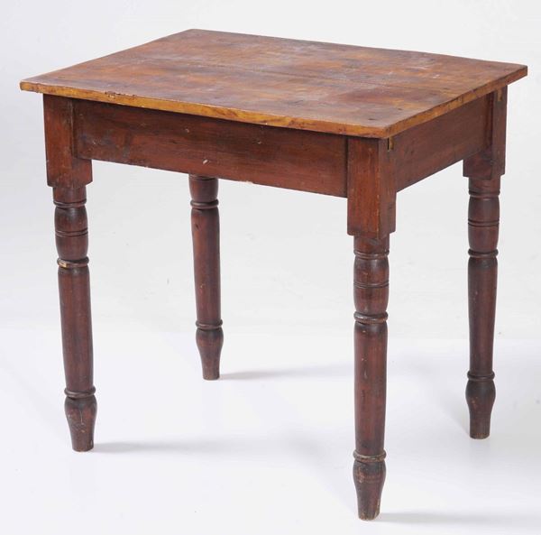 Tavolo con gambe tornite, XX secolo