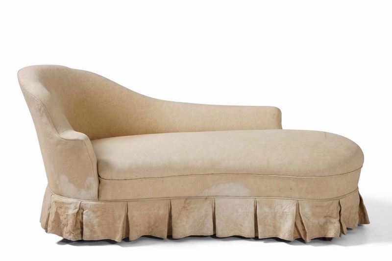 Dormeuse imbottita con schienale ricurvo  - Asta Antiquariato Aprile | Cambi Time - Cambi Casa d'Aste