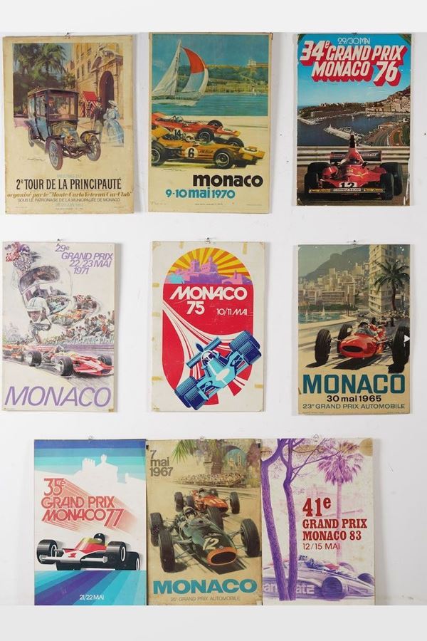 Ventiquattro cartelli pubblicitari G.P. Monaco anni ‘70