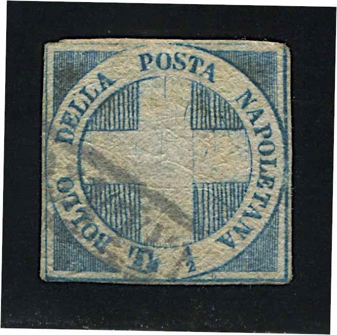 1860, Napoli Luogotenenza, 1/2 tornese “Crocetta” (S. 16).  - Asta Filatelia e Storia Postale - Cambi Casa d'Aste