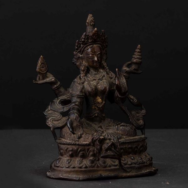 Four bronze deities, Nepal, 1700s