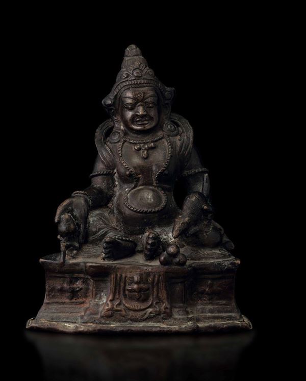 Figura di Sita-Jambhala in bronzo, Nepal, XIX secolo