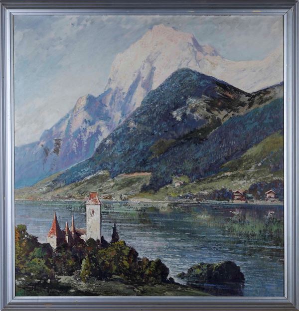 Cesare Bentivoglio - Paesaggio lacustre