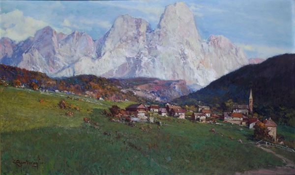 Cesare Bentivoglio - Paesaggio di montagna