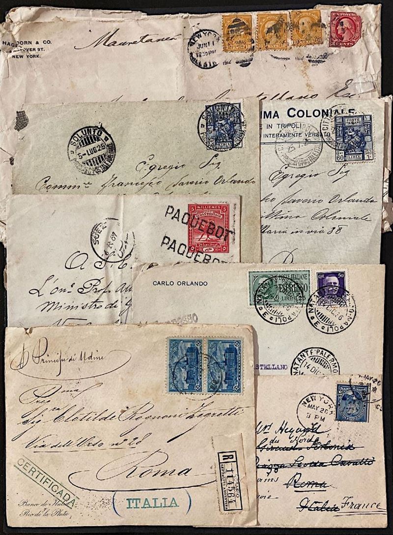 1877/1936, Navigazione, 13 buste e 2 cartoline.  - Asta Filatelia e Storia Postale - Cambi Casa d'Aste