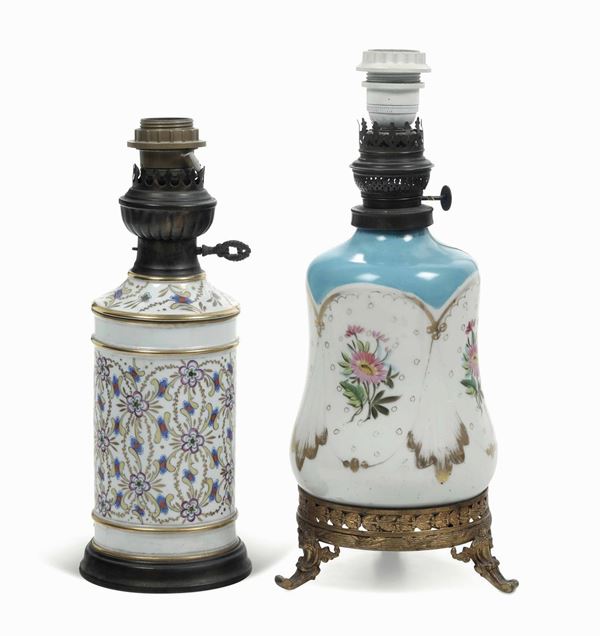Due lampade a petrolio. XIX-XX secolo
