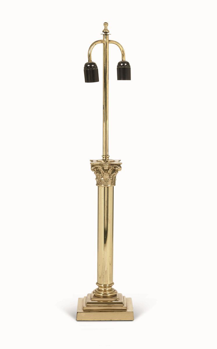Lampada in ottone. XX secolo  - Auction Italian Mansions - Cambi Casa d'Aste