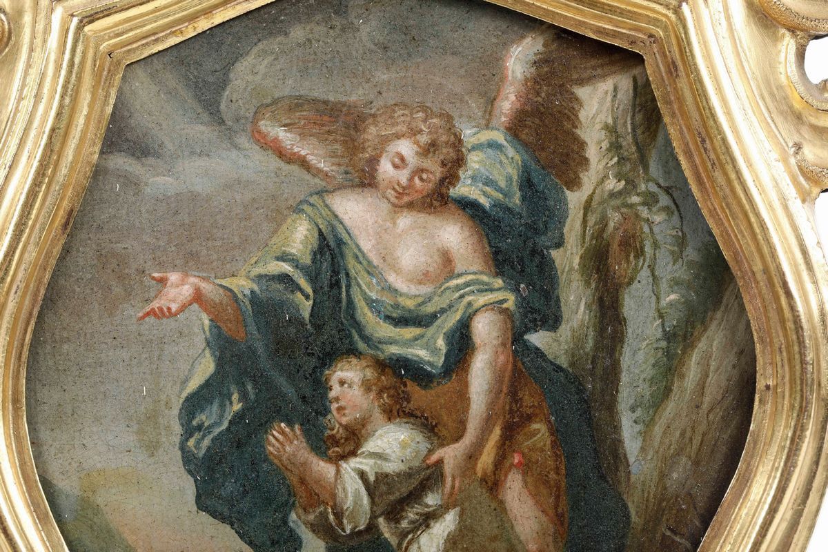 Scuola Romana del XVIII Secolo Tobiolo e L’angelo