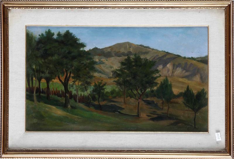 Pittore del XIX-XX secolo Paesaggio alberato  - Auction Antique October | Cambi Time - Cambi Casa d'Aste