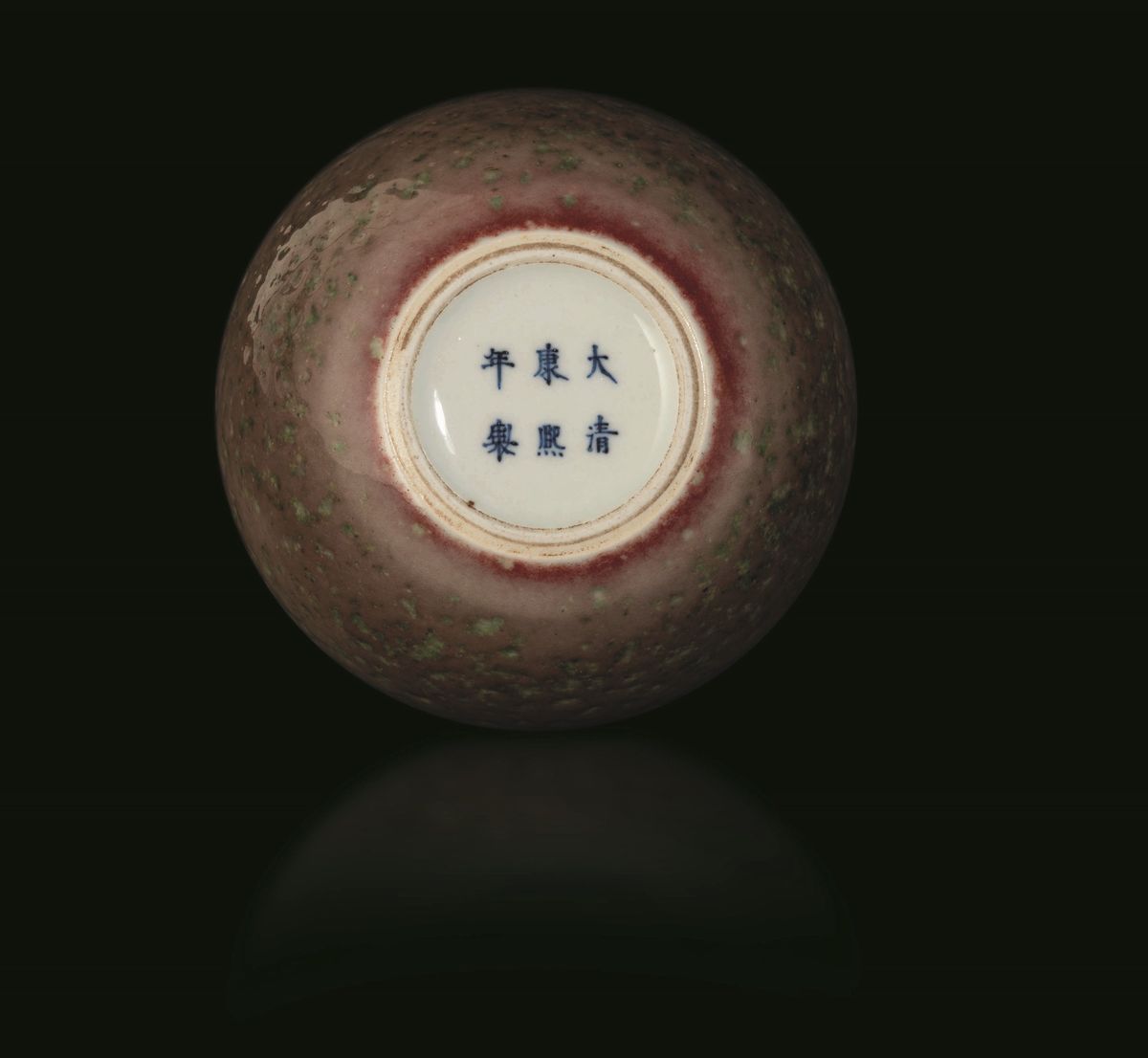 Calamaio in Porcellana Smaltata sui Toni del Rosso Ferro, Cina, Dinastia Qing, XIX Secolo