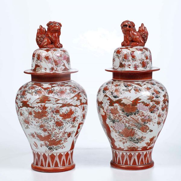 Two porcelain potiches, Japan, 1900s