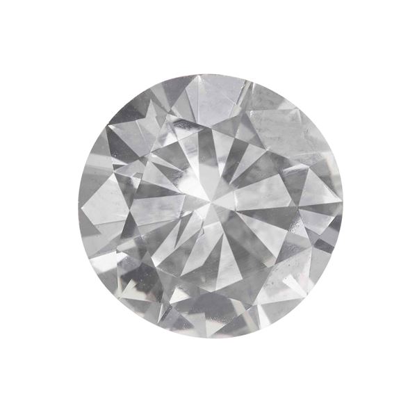Diamante taglio brillante di ct 3.94, colore O-P (brownish), caratteristiche interne VS1, fluorescenza UV nulla