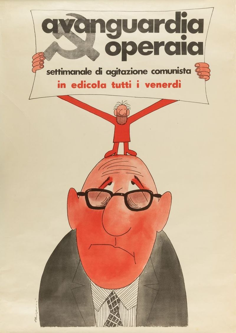 Artista non identificato : Avanguardia Operaia  - Auction Vintage Posters - Cambi Casa d'Aste