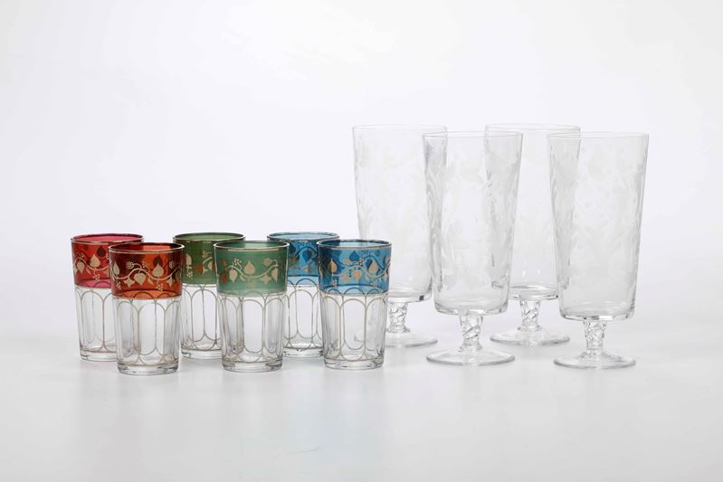 Lotto di bicchieri in vetro. XX secolo  - Auction Antique April - Cambi Casa d'Aste