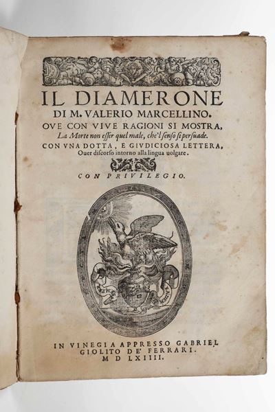 Valerio Marcellino il Diamerone, Venezia, Giolito, 1564.